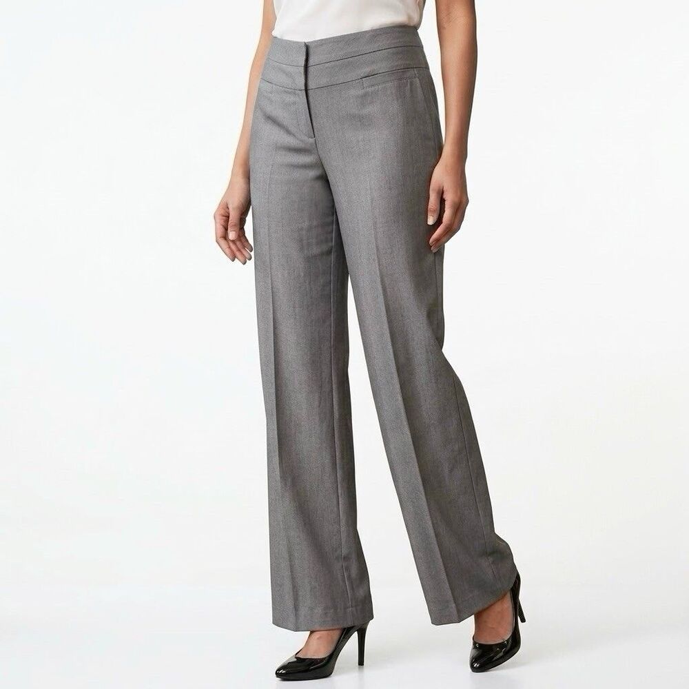 Maurices Dress Pants Sz 5 Sz 6 Wide Leg Gray Office Work Wear Business Secretary